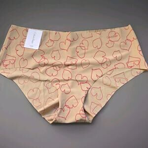 CALVIN KLEIN INVISIBLES HEARTS HIPSTER WOMEN'S PANTIES LARGE NEW